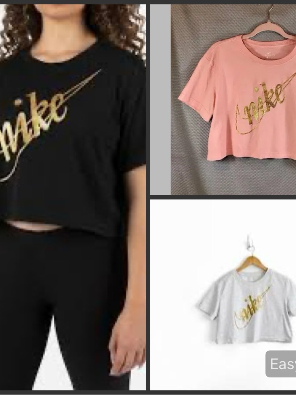 Nike Women's glitter logo Cropped T-Shirt bundle!